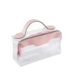 Şeffaf Seyahat Makyaj Kozmetik Çantası - 223-DKY Pembe - 1