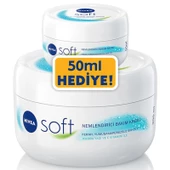 Nivea Soft Nemlendirici Bakım Kremi 300 ml + 50 ml Hediye - 1
