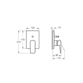 A4275223 Artema Root Square Ankastre Banyo Bataryası, Altın (Sıva Üstü Grubu) - 2