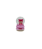 Işıklı Kar Küresi Pembe Ayıcık Çilek Paketi 7 cm - 3