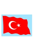 RED CASTLE Türk Bayrağı Kum Boyama Kartı Seti Jumbo 5 Adet(33X47cm)-Red Castle KMB119 - 1