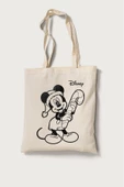 RED CASTLE Disney Mickey Çanta Boyama 5 Adet Tek Taraf Baskılı Ham Bez 35x40cm-Red Castle BOYA-03 - 1