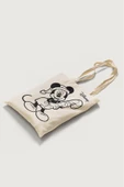 RED CASTLE Disney Mickey Çanta Boyama 5 Adet Tek Taraf Baskılı Ham Bez 35x40cm-Red Castle BOYA-03 - 3