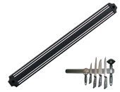 Mutfak Duvarına Monte Mıknatıslı Geniş Bıçak Tutucu Stand - 55 cm - Siyah - Paslanmaz Çelik - 1