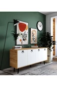 VM VERTEX MOBİLYA Mirza Modern Konsol 180 Cm Safir Meşe-beyaz - 1