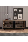 VM VERTEX MOBİLYA Latina Modern Konsol 180 Cm Safir Meşe - Antrasit - 2