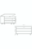 VM VERTEX MOBİLYA Alin Beyaz Ayakkabılık Bench - 3