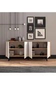 VM VERTEX MOBİLYA Latina Modern Konsol 180 Cm Safir Meşe - Beyaz - 3