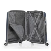 MÇS 3lü Set Kırılmaz Silikon Seyahat Valizi Bavulu V305 Laci/Gri thumbnail 6