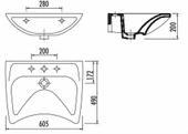 CREAVİT BD060 BEDENSEL ENGELLİ LAVABO - 2