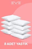8 Adet Micro Silikon Elyaf Nonwoven Yıkanabilir Antialerjik Ev Ve Hotel Yastık 50x70cm 700 gr thumbnail 1