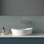 Creavit RB140 Ruby Tezgah Üzeri Lavabo Ø40 cm İnci Mat Beyaz - 1