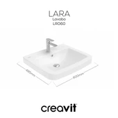 Creavit LR060 Lara 60 cm Yarım Ayak Lavabo thumbnail 3