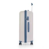 MÇS 3lü Set Kırılmaz Silikon Seyahat Valizi Bavulu V305 Kemik Sky Blue - 4