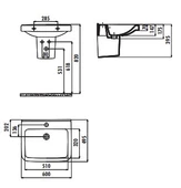Creavit LR060 Lara 60 cm Yarım Ayak Lavabo thumbnail 2
