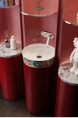 Creavit LP140 Loop Yuvarlak Çanak Lavabo Ø40 cm Grafiti Desen Uygulamalı - 2