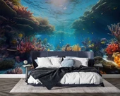 Japon Balıkları ve Mercan Manzaralı Duvar Kağıdı thumbnail 2