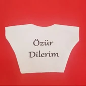 Özür Dilerim Yazılı Peluş Oyuncak Tişörtü - 1
