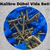 Kalibreli Dübel ve Vida Seti 100 Adet – Pul Başlı, 8mm Dübel - 1