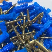 Kalibreli Dübel ve Vida Seti 100 Adet – Pul Başlı, 8mm Dübel - 3