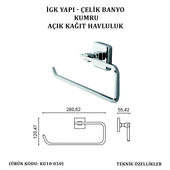 İGK YAPI - ÇELİK BANYO KUMRU AÇIK KÂĞIT HAVLULUK (KU10-050) - 4