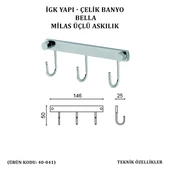 İGK YAPI - ÇELİK BANYO BELLA MİLAS ÜÇLÜ ASKILIK (40-041) - 4