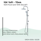 İGK YAPI - TEMA Rain-Plus Slim Tepe Duş Seti (53235) - 3