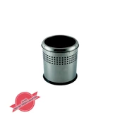 İGK YAPI - ÇELİK BANYO AÇIK DELİKLİ ÇÖP KOVASI 5LT GRİ (70-113) - 3