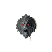 Antika Tarz Dekoratif Pirinç Aslan Kapı Zili - 100x78 mm, Oksit, Led Işıklı - 1