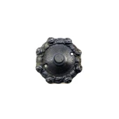 Antika Tarz Dekoratif Pirinç Güllü Kapı Zili - 75mm, Oksit - 1