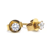 BZ Altın Kaplama Altı Tırnaklı Zirkon Taş Kadın Küpe UNK-780 - 1