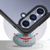 Galaxy S25 Kılıf Kamera Korumalı Şeffaf Arka Yüzey Zore New Roll Kapak thumbnail 4