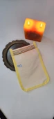 EKER-KONFOR SARI EKER BİYELİ CIRTLI KESE-CIRT CIRT YAPI-Banyo ve Duş Kesesi-Doğal Özel Dokuma - 3