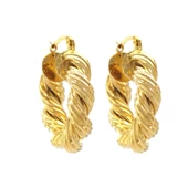 BZ Altın Kaplama Burgu Kadın Halka Küpe UNK-764 - 4