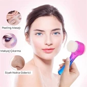 Çift İşlevli Renkli Cilt Yüz Temizleme Fırçası Peeling Masaj Etkili Gözenek Temizleyici Alet - 2
