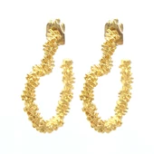 BZ Altın Kaplama Kalpli Kadın Halka Küpe UNK-763 - 4