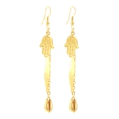 BZ Altın Kaplama Fatma Ana Eli Sallantılı Kadın Küpe UNK-758 - 1