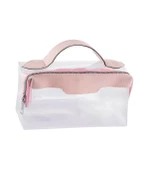 Şeffaf Seyahat Makyaj Kozmetik Çantası - 223 Pembe - 6