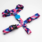 Lindo Dogs Pink Dream H Tipi Köpek Göğüs Tasması Mavi/Pembe Beden Small - 1
