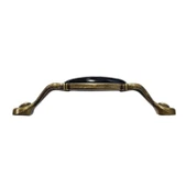 MİRAY 96 mm Metal antik sarı siyah  porselen desenli  / 5 ADET - 2