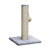 Beeztees Peluş Top Oyuncaklı Kedi Tırmalama Direği 30x30x45 Cm Gri - 1