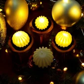 VIP KALİTE 12 ADET YILBAŞI NOEL MUMU LED IŞIKLI MUM PİLLİ GÜN IŞIĞI MUM 3 YILBAŞI MUMU SÜSLERİ LED - 6