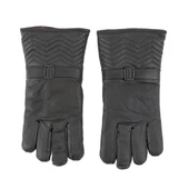 Erkek Deri Eldiven - İçi Peluşlu - Savex - Siyah - 137-F - 1
