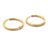 BZ Altın Kaplama Düz Halka Çift Küpe UNK-489 - 1