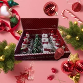 VIP DELUXE 12 ADET NOEL TEALİGHT MUM NOEL BABA KARDAN ADAM ÇAM AĞACI NOEL EVİ GERÇEK YILBAŞI MUMU thumbnail 3