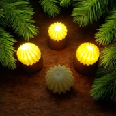 VIP KALİTE LED IŞIKLI MUM 6 ADET YILBAŞI NOEL MUMU  PİLLİ GÜN IŞIĞI MUM 6 YILBAŞI MUMU SÜSLERİ thumbnail 2