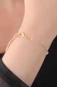 Gold Renk İnci Boncuk Model Kadın Bileklik - TJ-BB5129 - 2