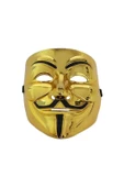 VIP GOLD VANDETA MASKESİ GOLD CADILAR BAYRAMI MASKESİ KORKU MASKESİ PARTİ MASKESİ YILBAŞI MASKESİ - 1