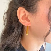 BZ Altın Kaplama Uzun Kadın Küpe UNK-745 - 2