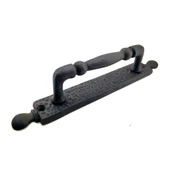 Antika Tarz Dekoratif Pirinç Misket Çekme Kapı Kolu - 223x33 mm, Oksit - 1